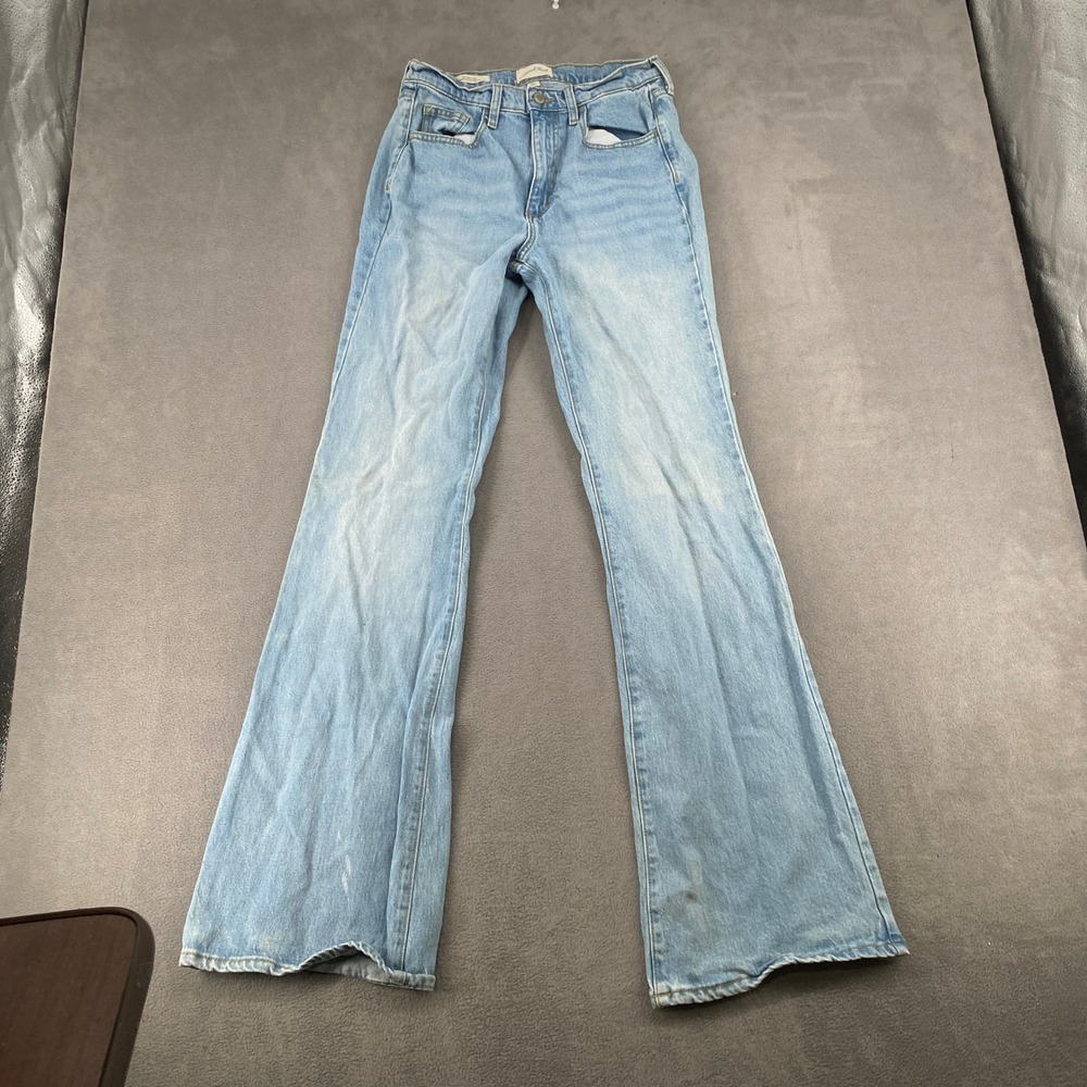 Universal Thread High Rise Flare Jeans Light Wash Blue Denim 6/L Long 7609